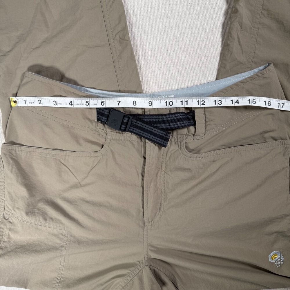 Mountain Hardwear Mens M Articulated Hiking Pants Nylon Belted Comfort Waist - Picture 9 of 16